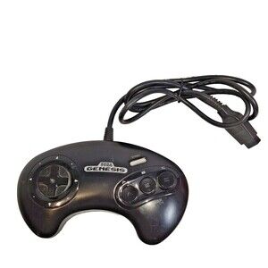 Vintage OEM Sega Genesis 1650 Control Pad 3-Button Black Controller. Untested
